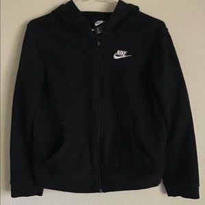 NIKE Black Full Zip Hoodie Youth Medium